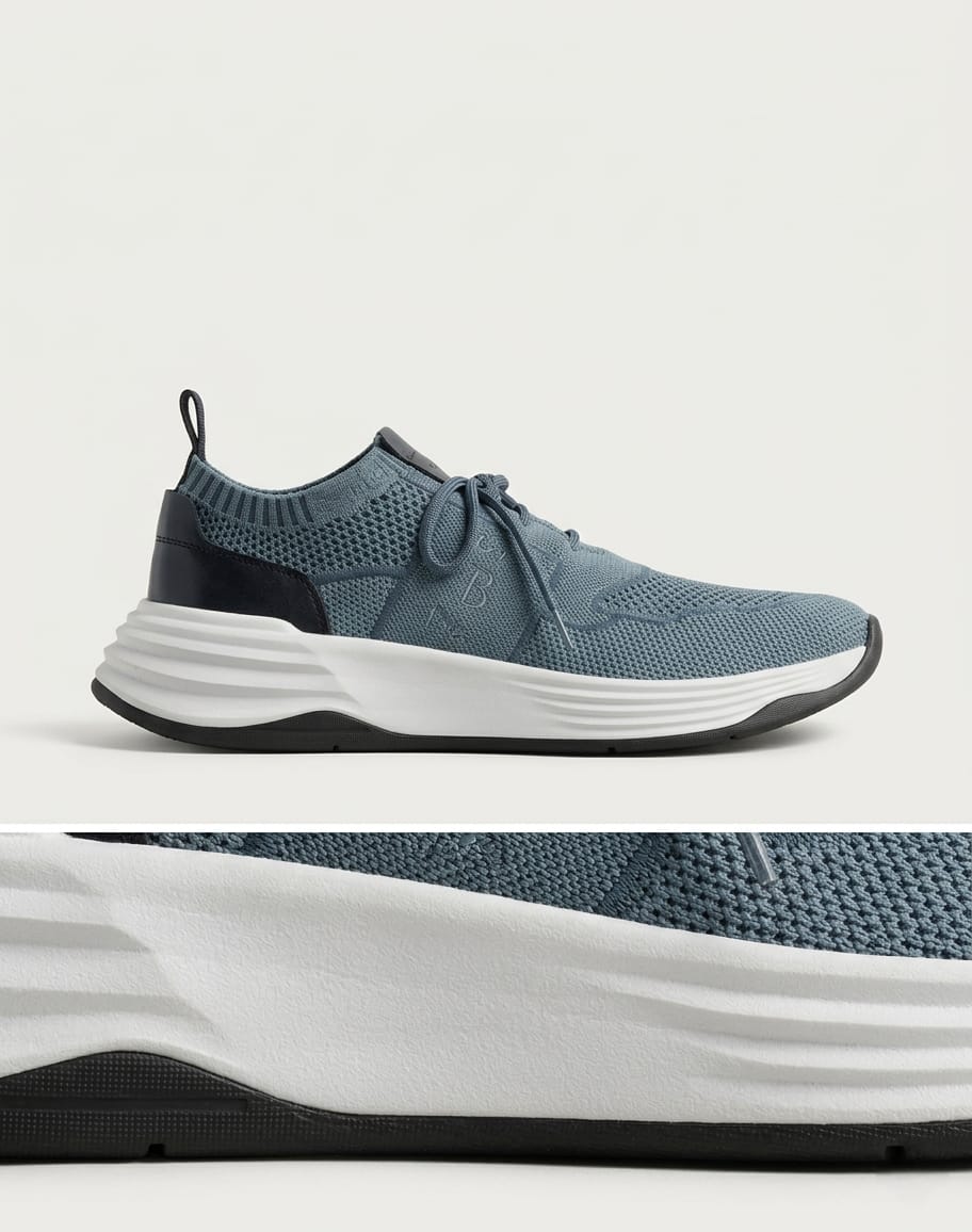 Runner maille bleue